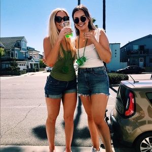 Green halter top